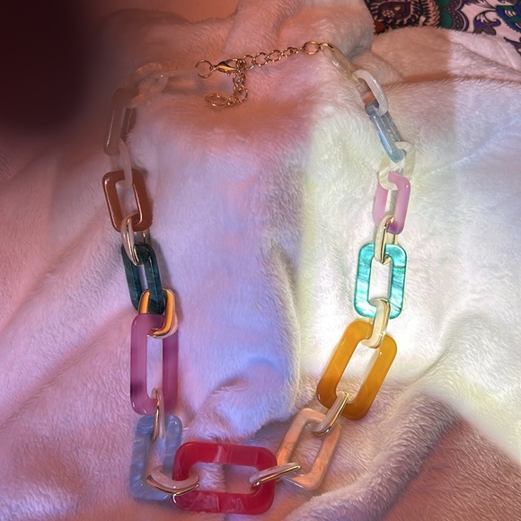 Denis and Charles Lucite and Metal Necklace - Picture 12 of 17